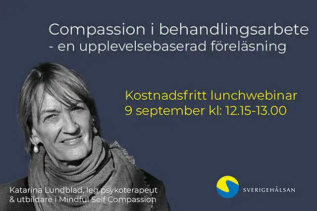 Gratis Webinar Compassion i behandlingsarbete Katarina Lundblad LevNU Webinar Compassion i behandlingsarbete Katarina Lundblad LevNU